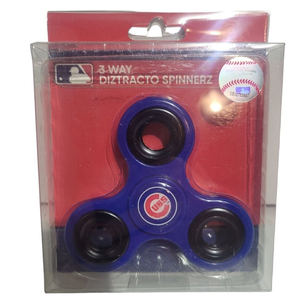 Chicago Cubs Diztracto Spinner Logo 3-way Toy Stress Fidget Hand Finger New